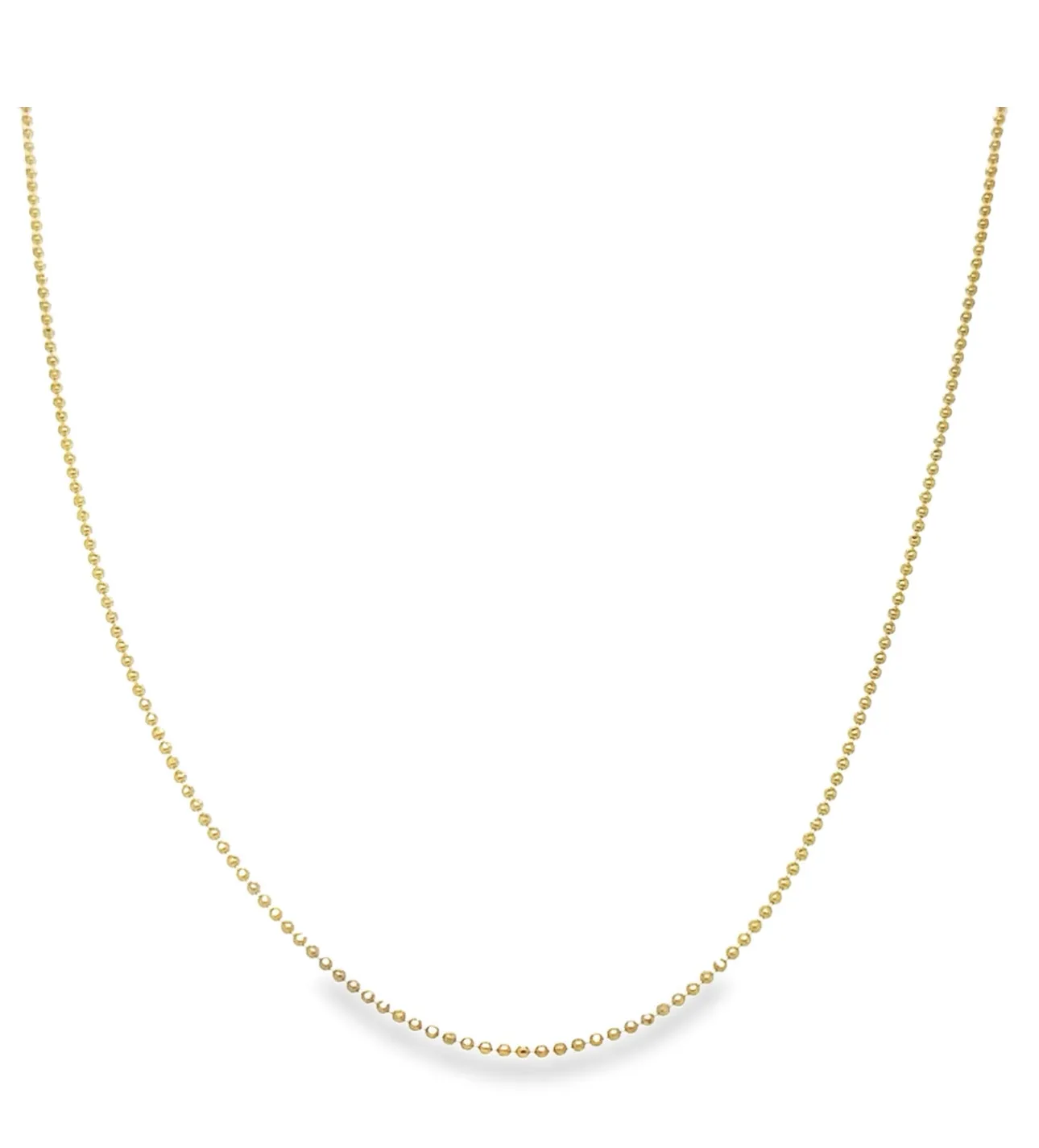 14 Karat Yellow Gold Ball Chain