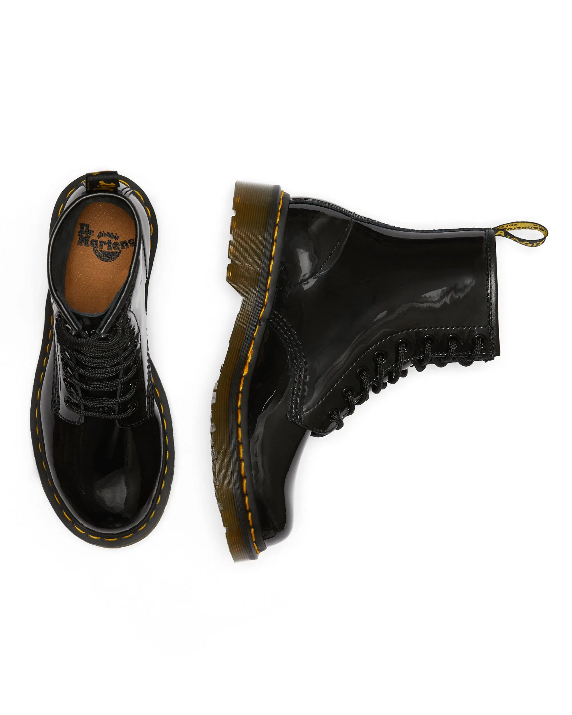 1460 W Black Patent Lamper Boot