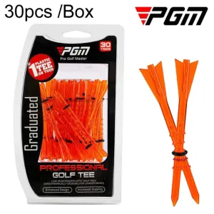 30pcs /Box PGM QT025 Golf Tee Limit Ball Studs With Adjustable Height of 83mm(Orange)