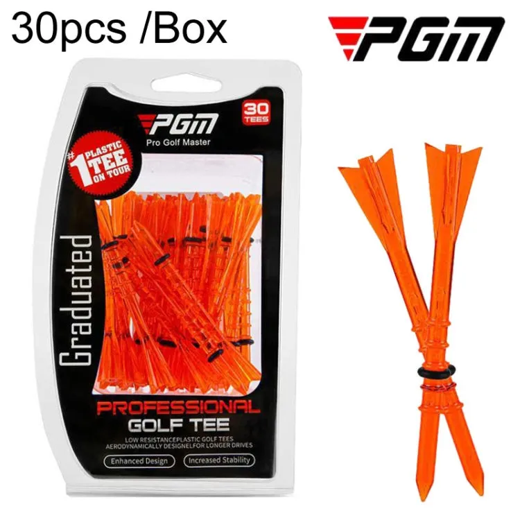 30pcs /Box PGM QT025 Golf Tee Limit Ball Studs With Adjustable Height of 83mm(Orange)