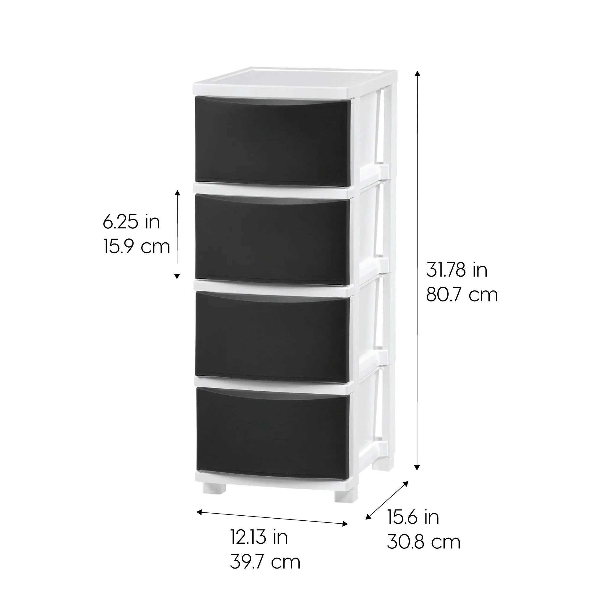 4 Slim Drawer Storage