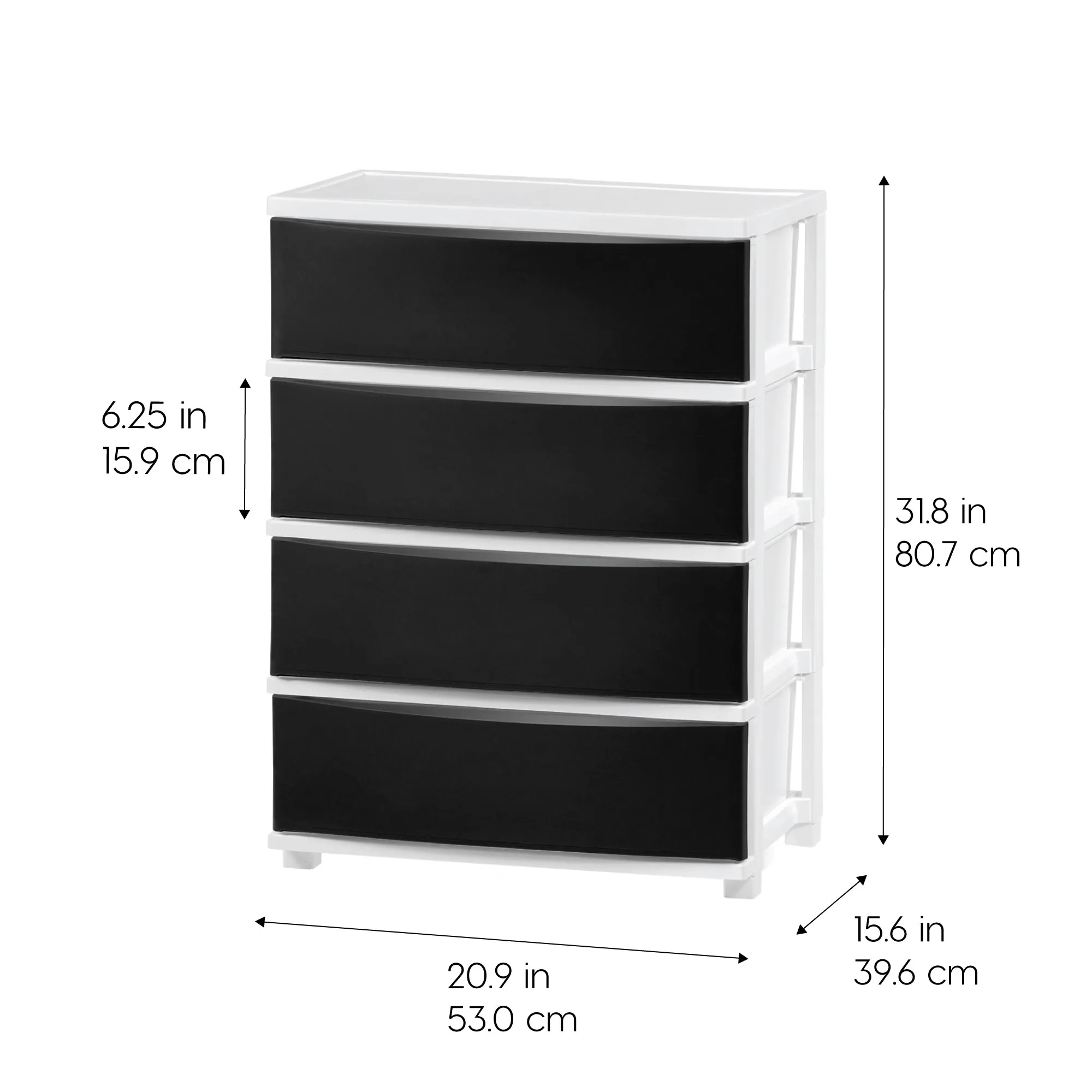 4 Wide Drawer Storage