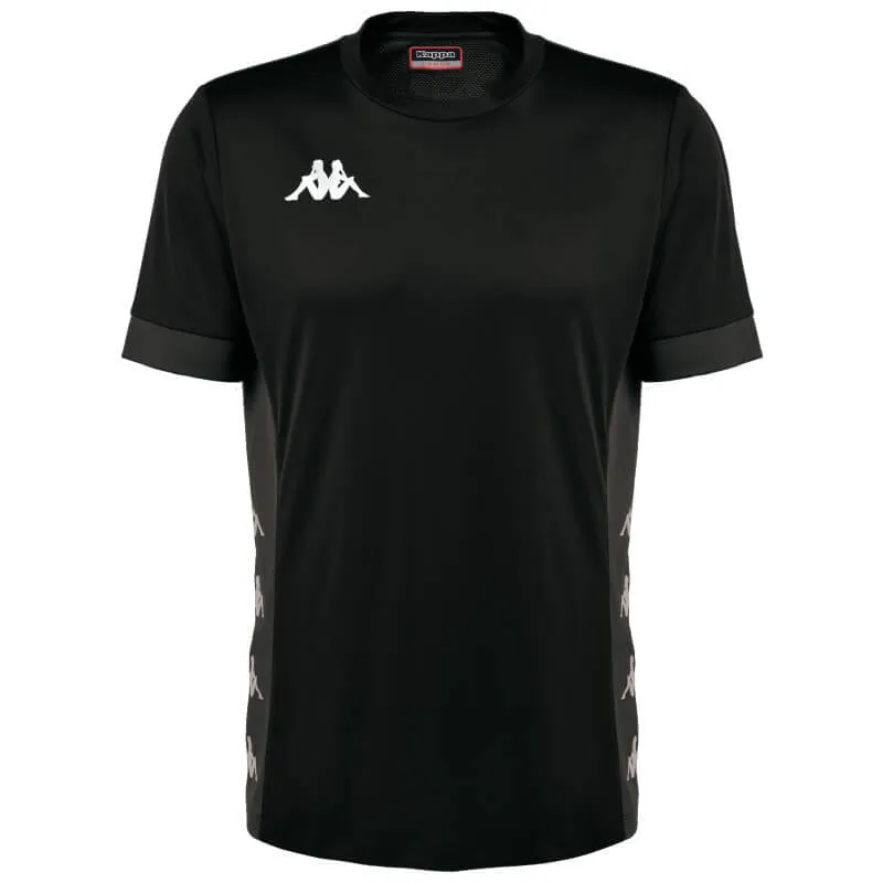 4 x Kappa Mens Training Derivo Black/Grey Performance Active Jersey