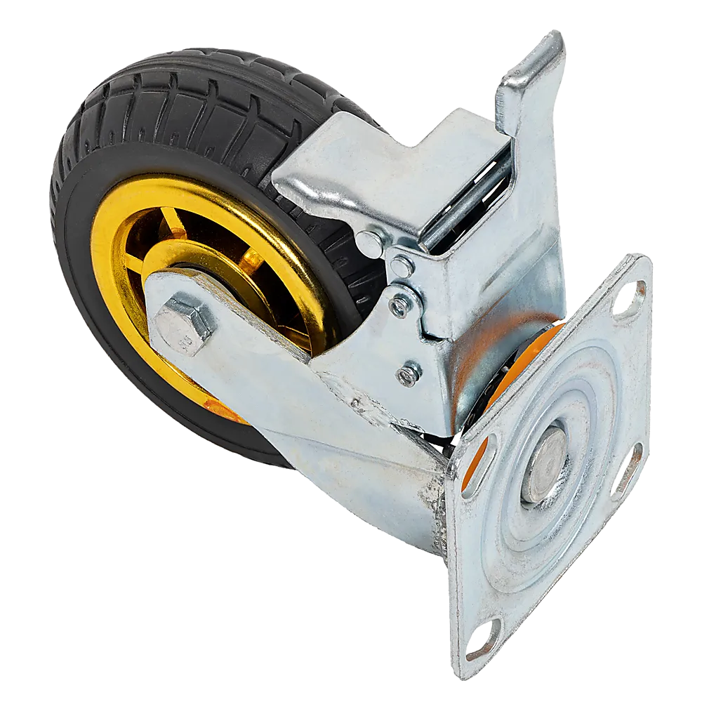 800KG Heavy-Duty Swivel Caster Wheels w/ 2 Brakes, 4 x 6" Rubber