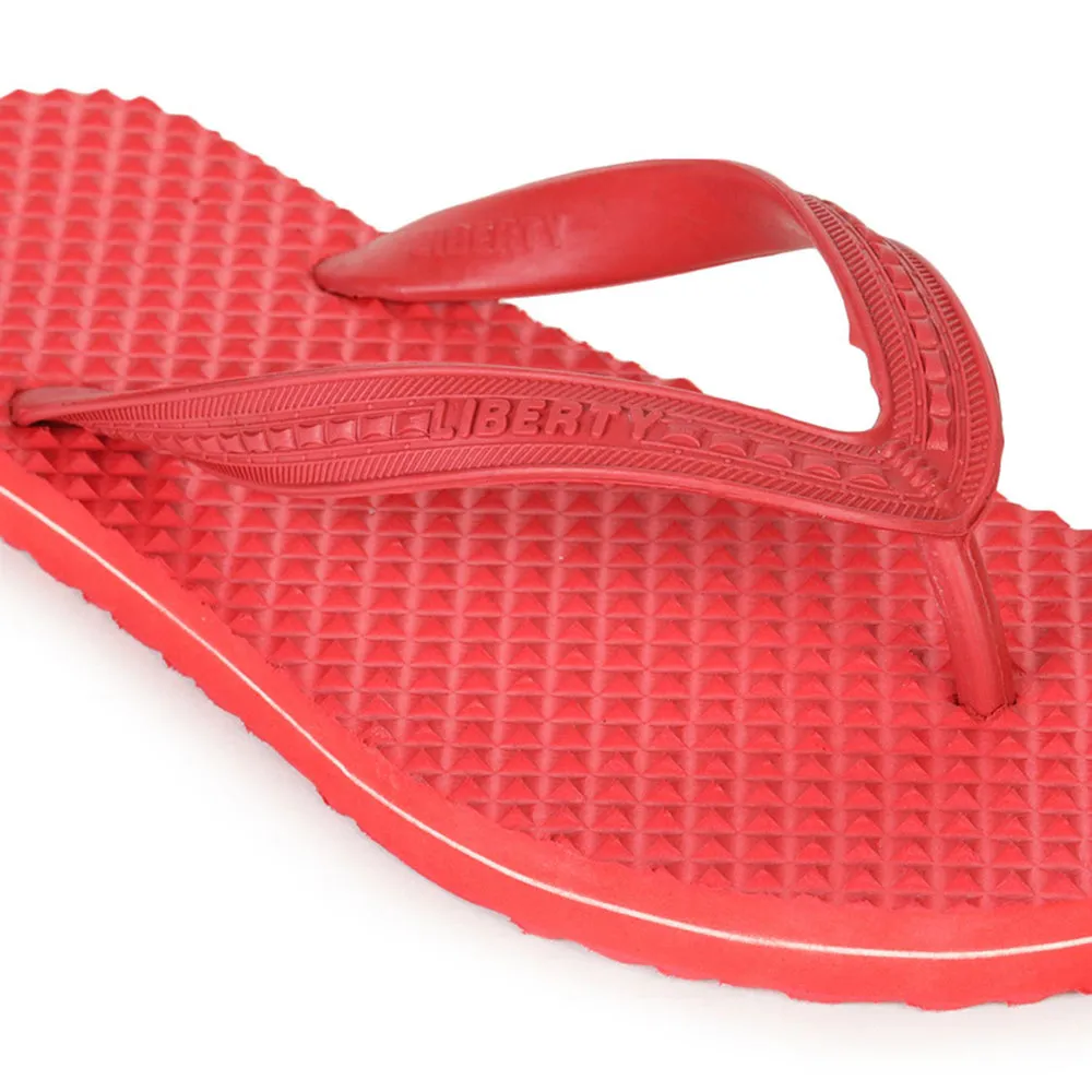 A-HA Casual Red Flip Flop For Men HEALTH-1 By Liberty