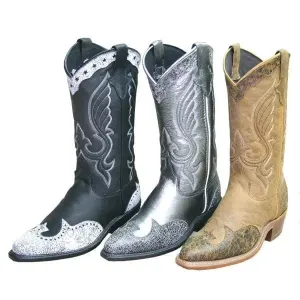 Abilene Texas Star with Overlay- Womens Cowgirl Boots -Tan- Closeout