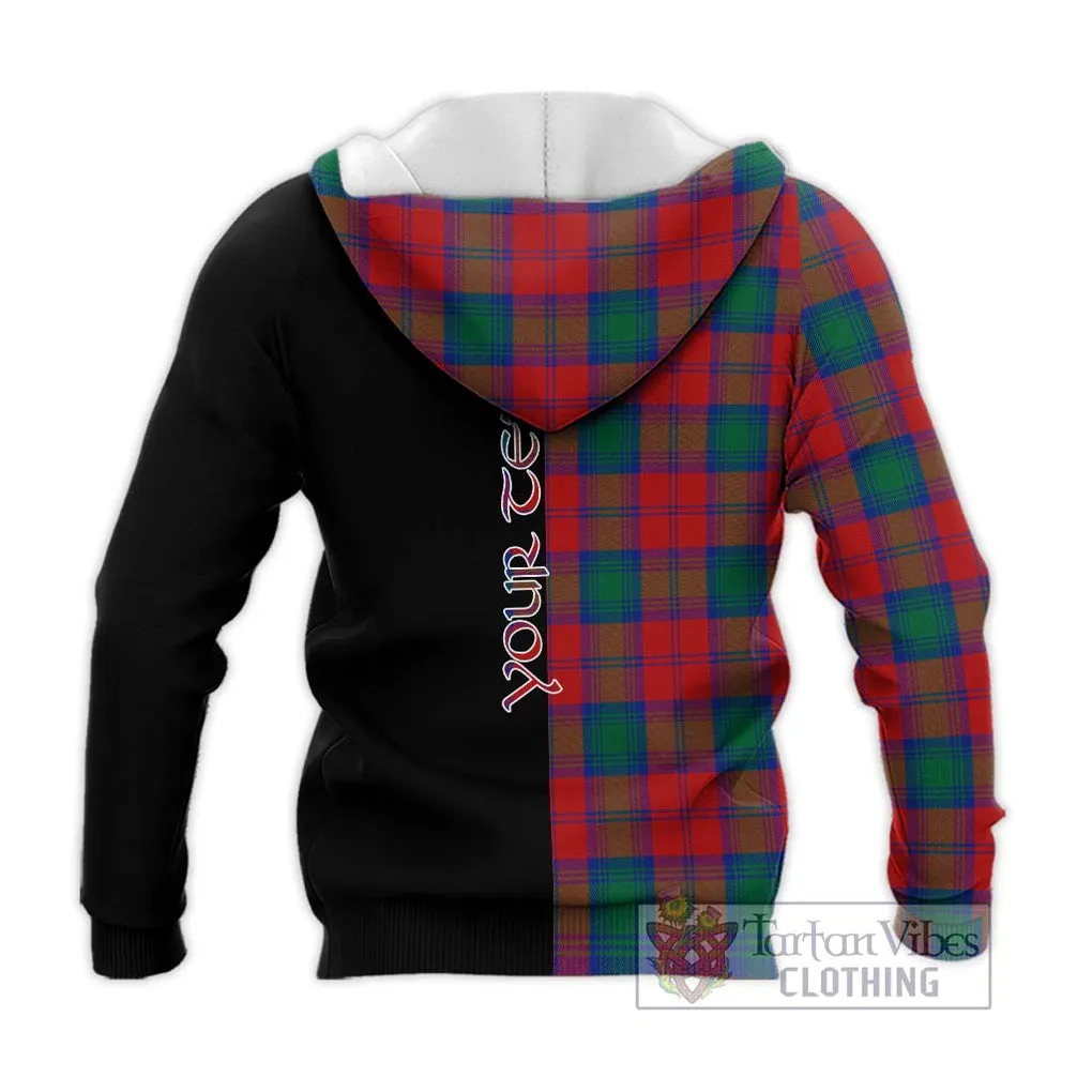 Affleck Tartan Knitted Hoodie with Family Crest and Half Of Me Style