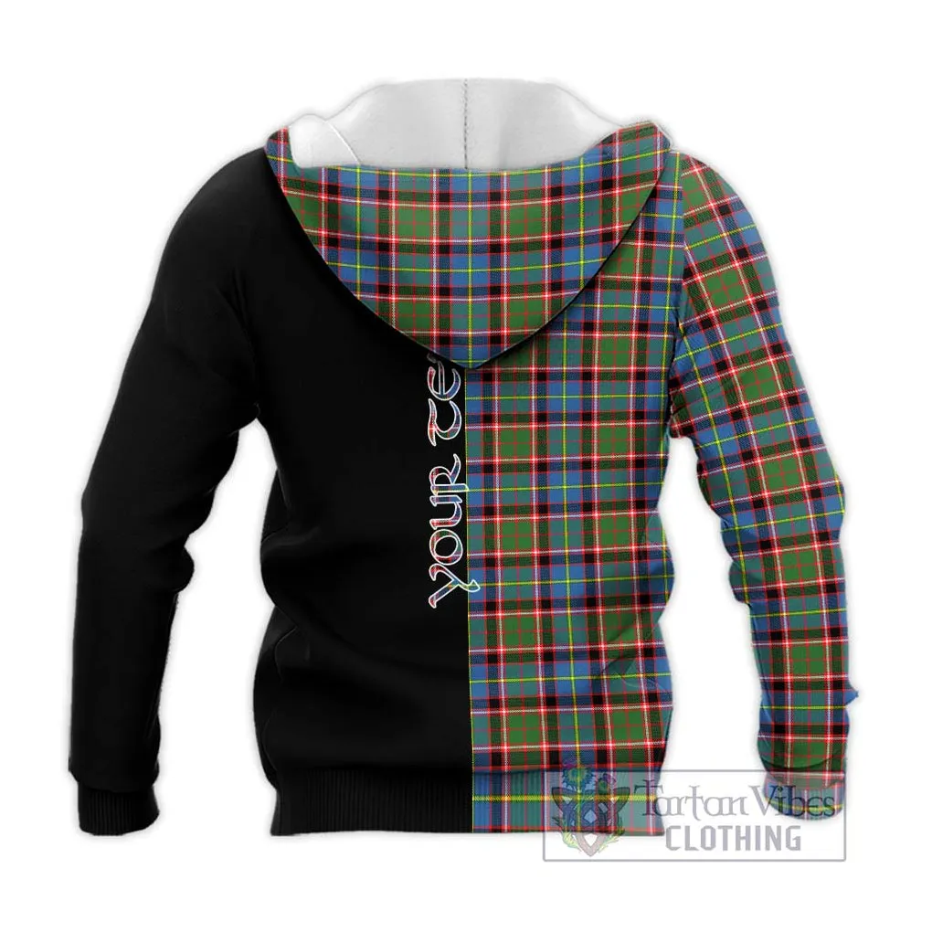 Aikenhead Tartan Knitted Hoodie with Family Crest and Half Of Me Style