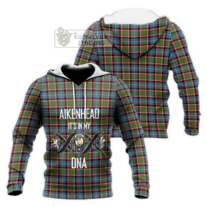 Aikenhead Tartan Knitted Hoodie with Family Crest DNA In Me Style