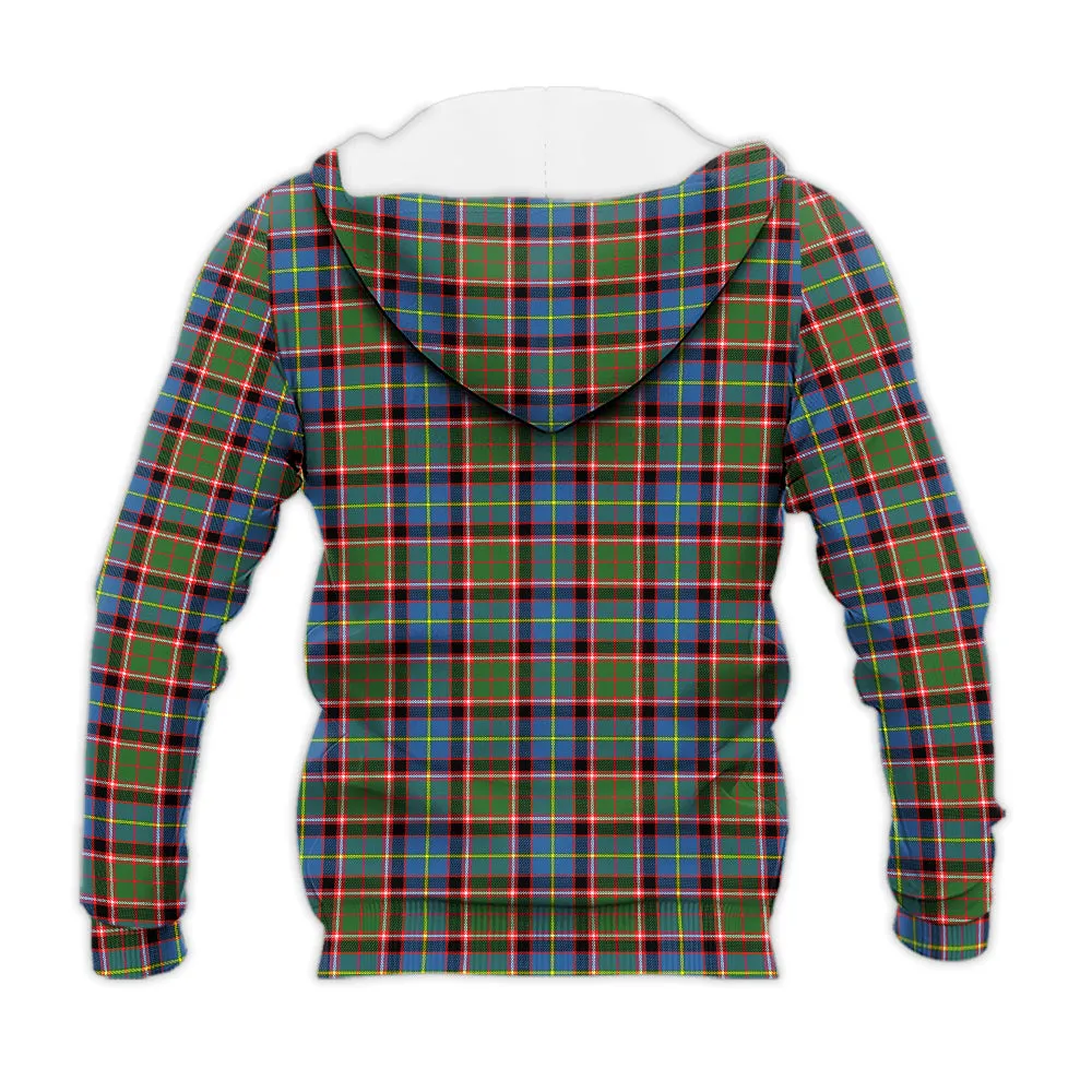 Aikenhead Tartan Knitted Hoodie with Family Crest