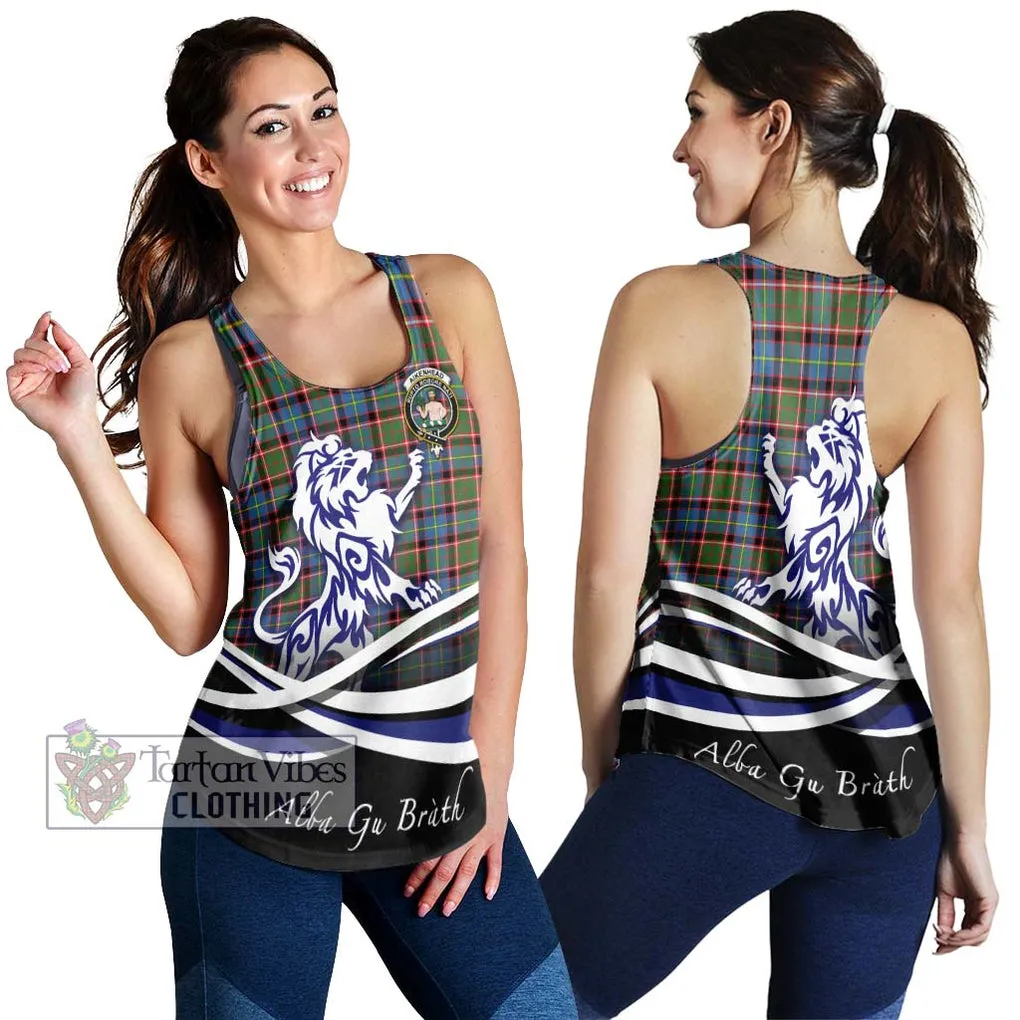 Aikenhead Tartan Women's Racerback Tanks with Alba Gu Brath Regal Lion Emblem