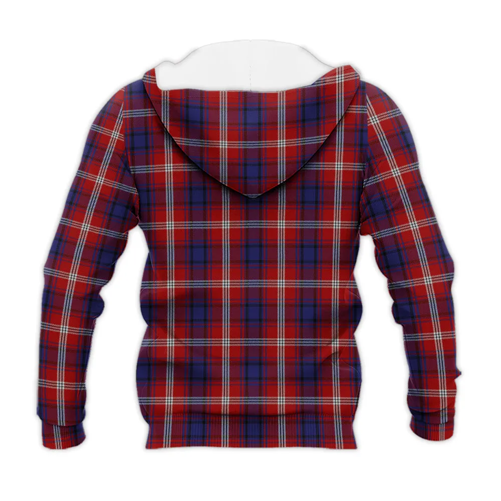 Ainslie Tartan Knitted Hoodie with Family Crest