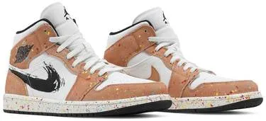 Air Jordan 1 Mid SE 'Brushstroke Paint Splatter'