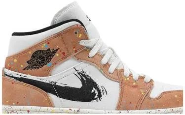 Air Jordan 1 Mid SE 'Brushstroke Paint Splatter'