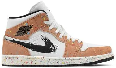 Air Jordan 1 Mid SE 'Brushstroke Paint Splatter'