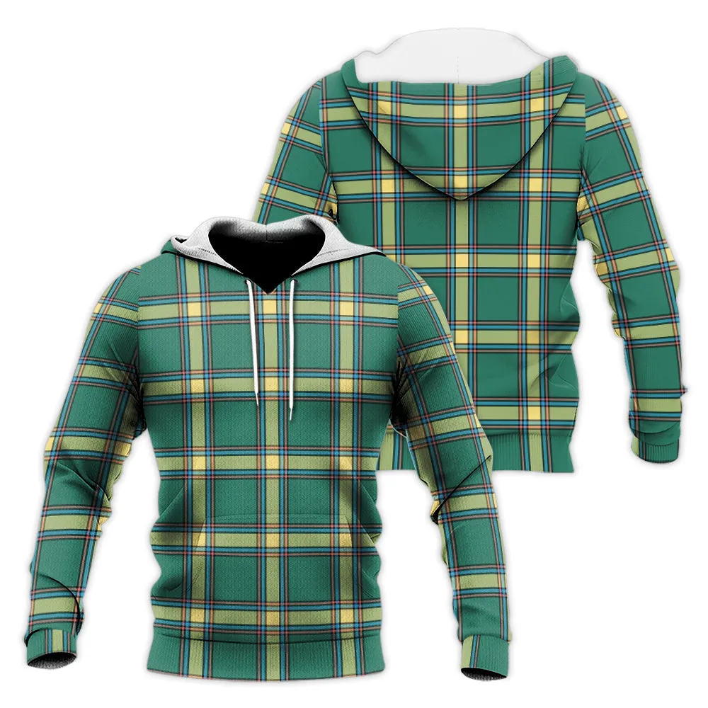 Alberta Province Canada Tartan Knitted Hoodie