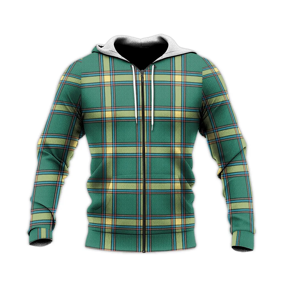 Alberta Province Canada Tartan Knitted Hoodie