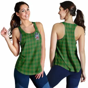 Aldborough Irish Clan Tartan Women's Racerback Tanks with Coat of Arms