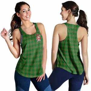 Aldworth Irish Clan Tartan Women's Racerback Tanks with Coat of Arms