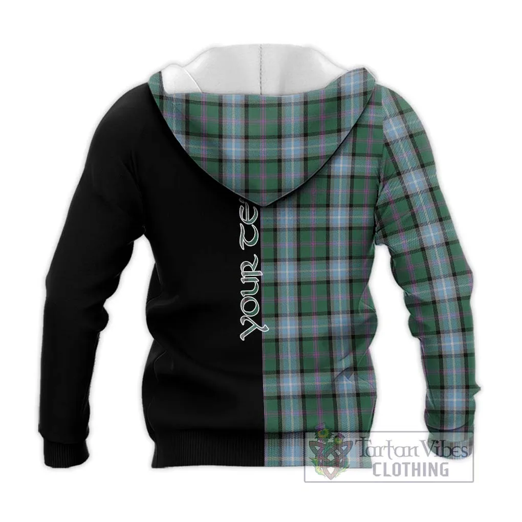 Alexander of Menstry Hunting Tartan Knitted Hoodie with Family Crest and Half Of Me Style