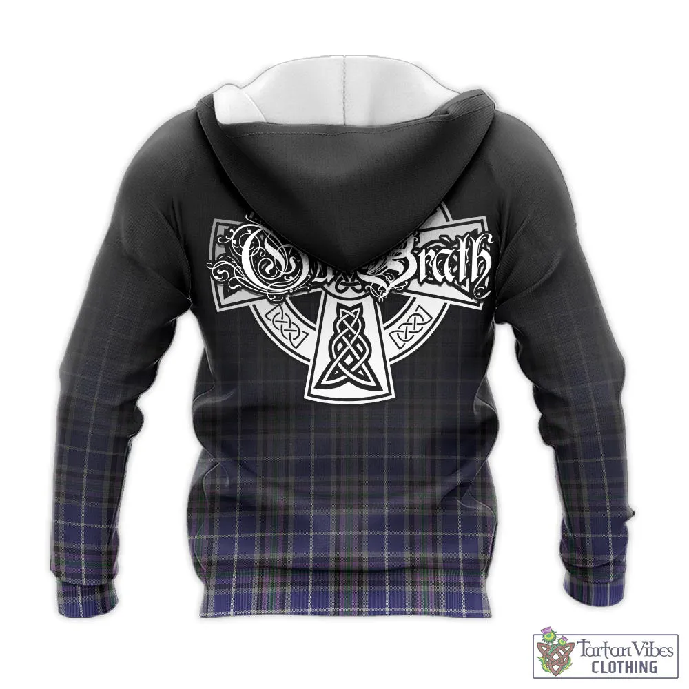 Alexander of Menstry Tartan Knitted Hoodie Featuring Alba Gu Brath Family Crest Celtic Inspired