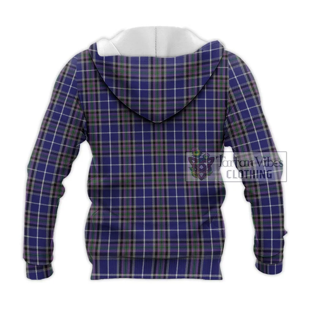 Alexander of Menstry Tartan Knitted Hoodie with Family Crest DNA In Me Style