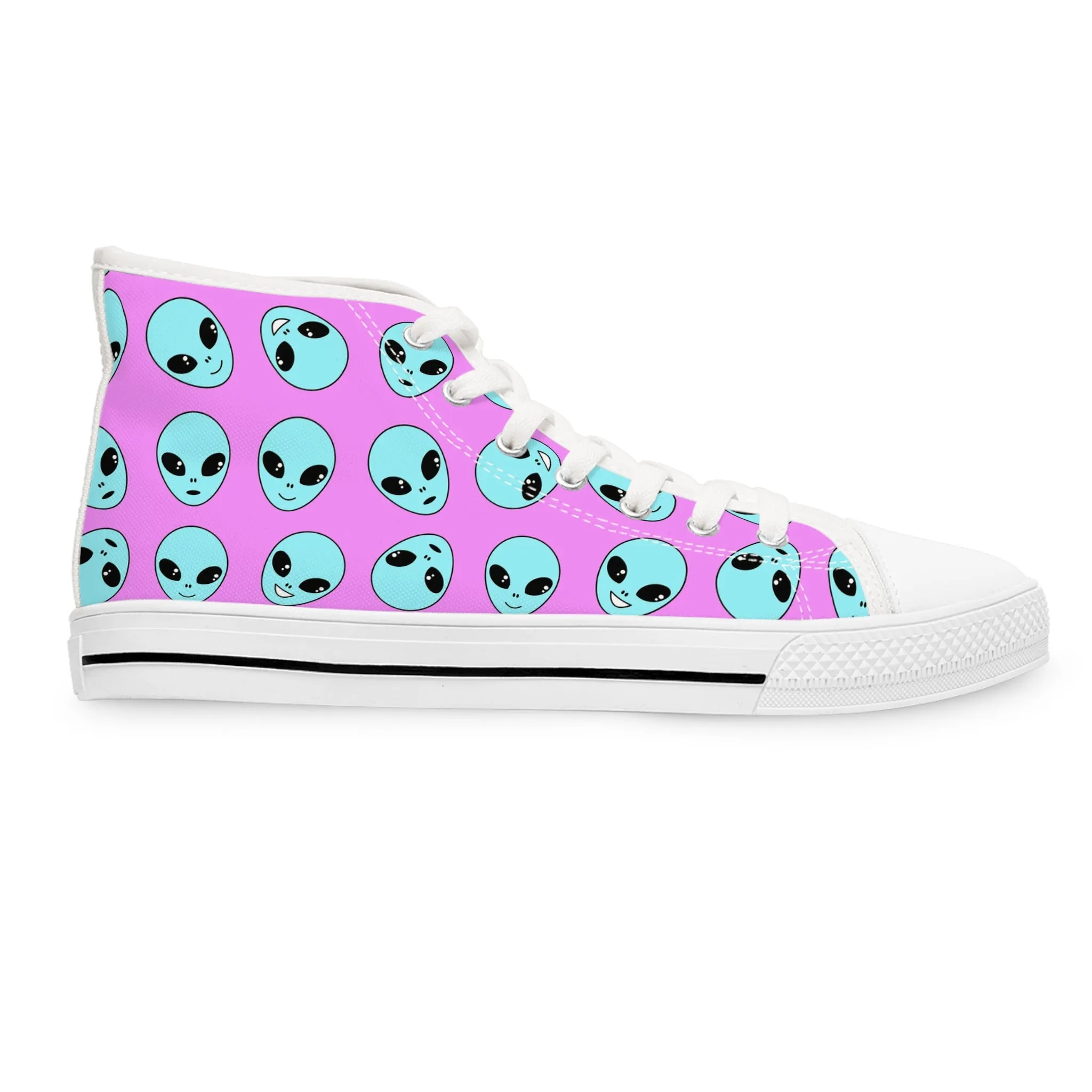 Alien Head Women's High Top Sneakers