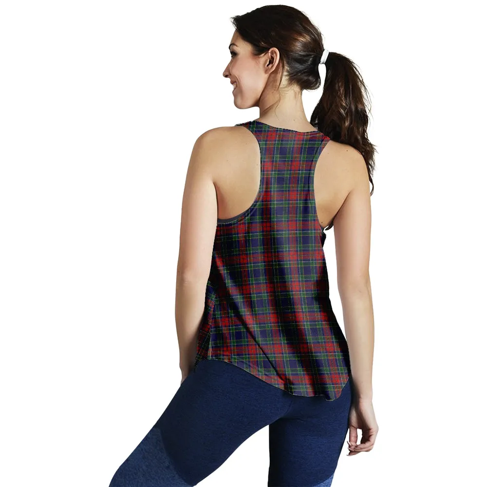 Allison Red Tartan Women Racerback Tanks with Family Crest