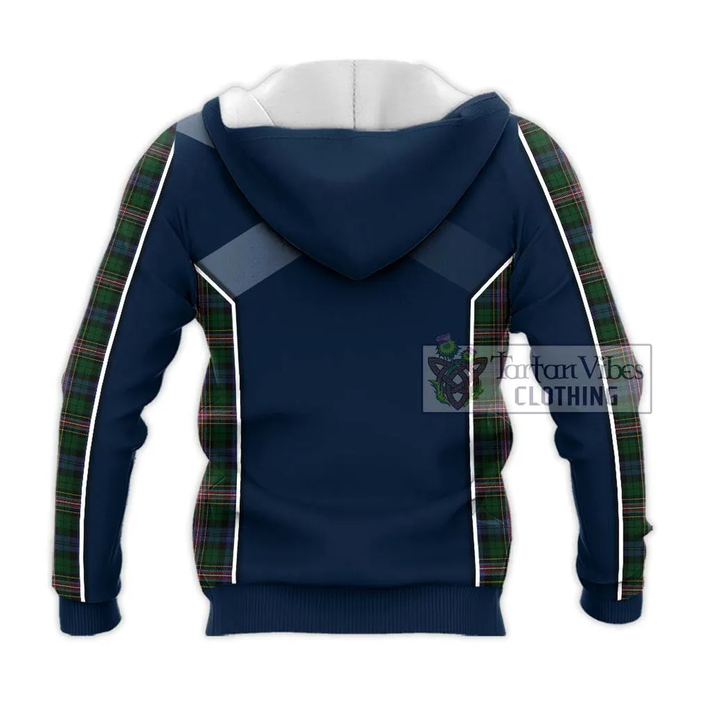 Allison Tartan Knitted Hoodie with Family Crest and Lion Rampant Vibes Sport Style