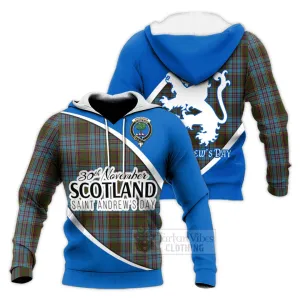 Anderson Family Crest Tartan Knitted Hoodie Celebrate Saint Andrew's Day in Style