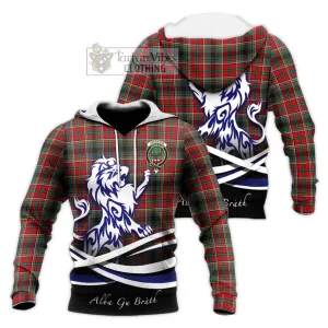 Anderson of Arbrake Tartan Knitted Hoodie with Alba Gu Brath Regal Lion Emblem