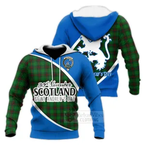 Anstruther Family Crest Tartan Knitted Hoodie Celebrate Saint Andrew's Day in Style