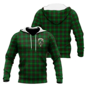 Anstruther Tartan Knitted Hoodie with Family Crest