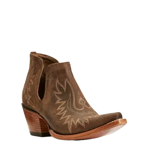 Ariat Ladies Dixon Weathered Brown Western Ankle Boots 10027282