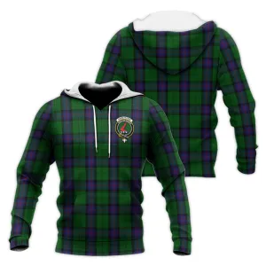 Armstrong Tartan Knitted Hoodie with Family Crest