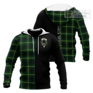 Arthur Modern Tartan Knitted Hoodie with Family Crest and Half Of Me Style