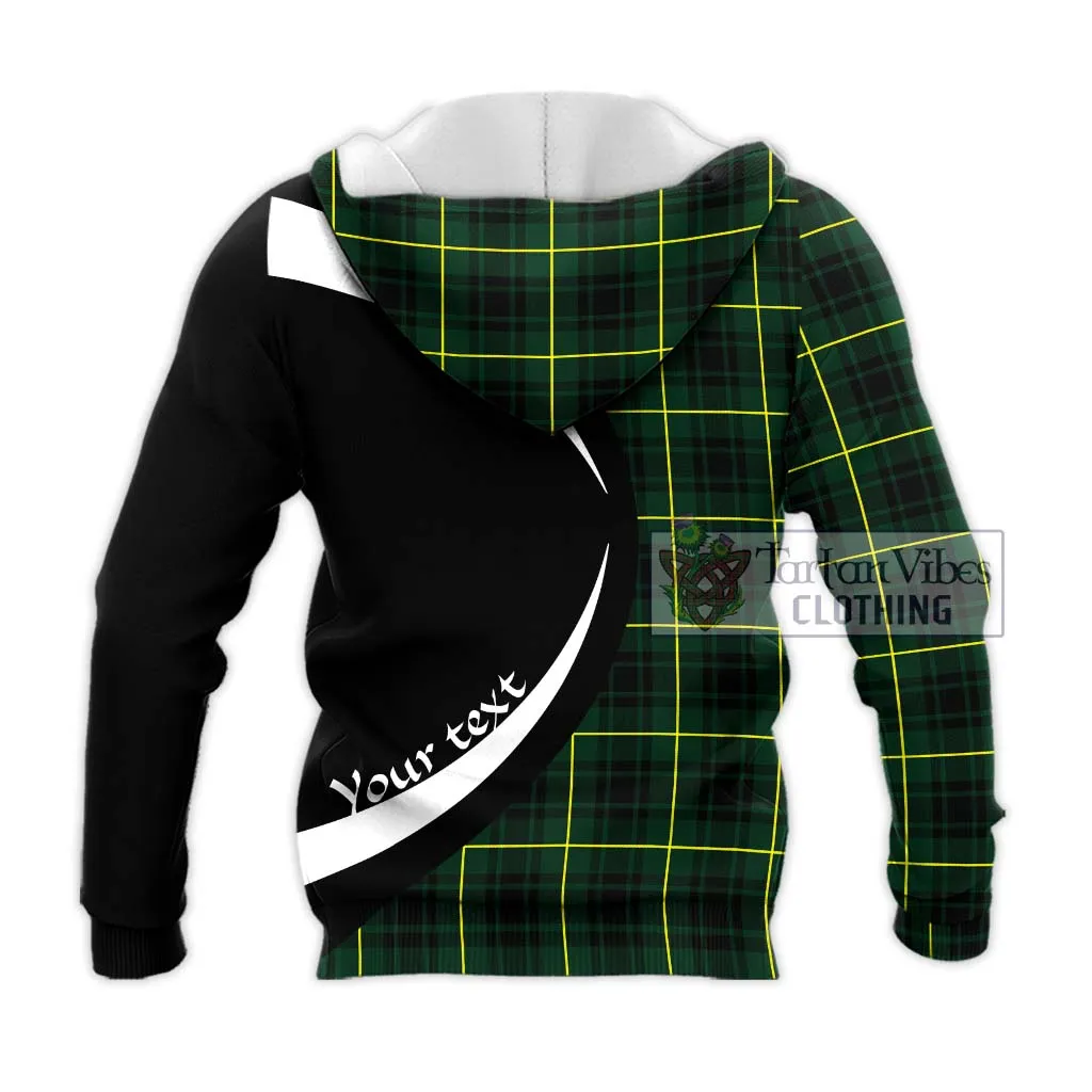 Arthur Modern Tartan Knitted Hoodie with Family Crest Circle Style