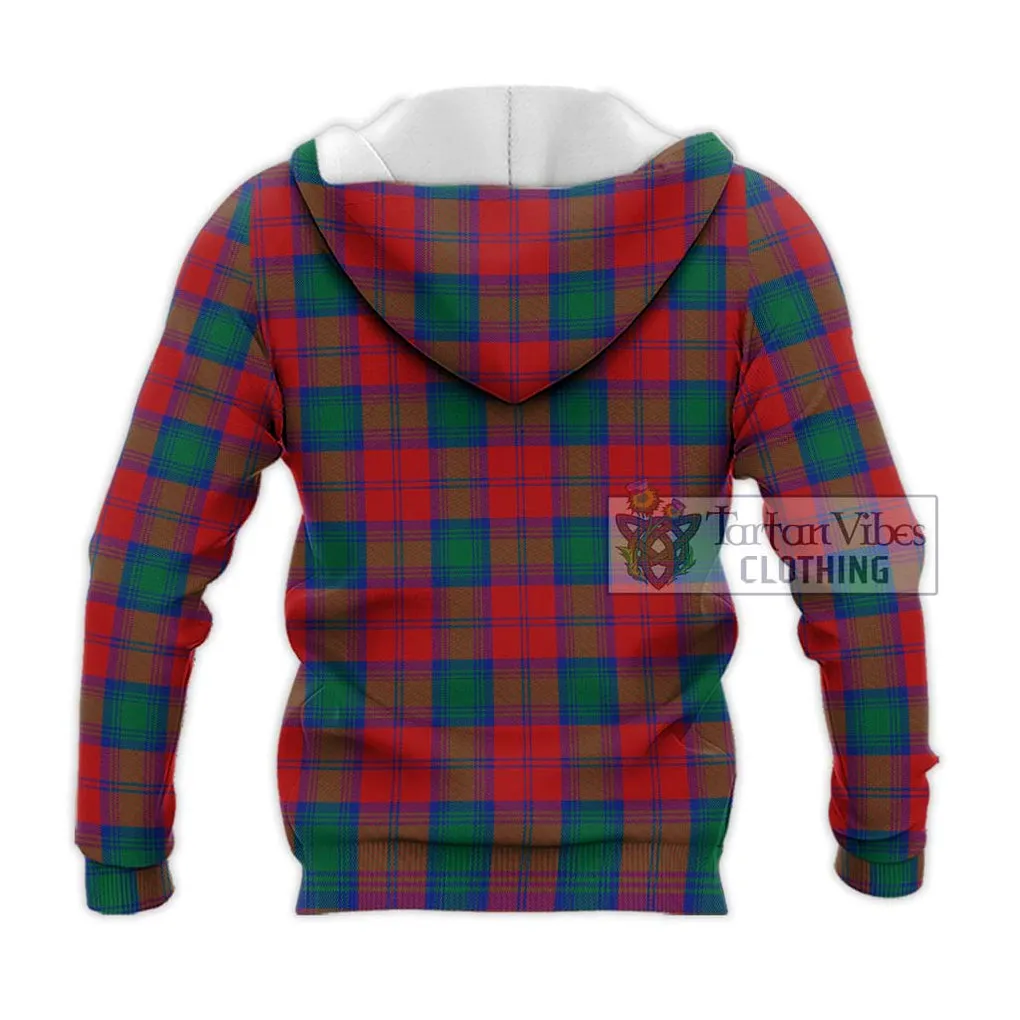 Auchinleck (Affleck) Tartan Knitted Hoodie with Family Crest DNA In Me Style