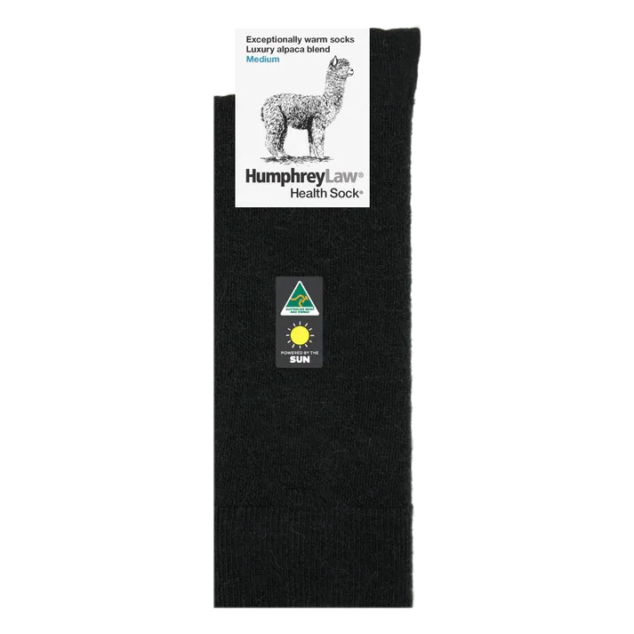 Baby Alpaca Blend Health Socks - Black