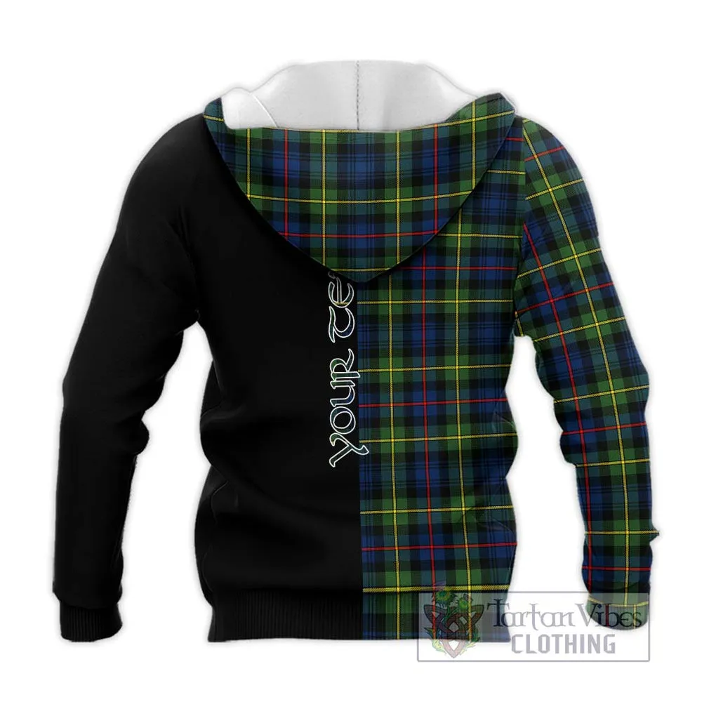 Bailey Modern Tartan Knitted Hoodie with Family Crest and Half Of Me Style