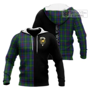 Bailey Tartan Knitted Hoodie with Family Crest and Half Of Me Style