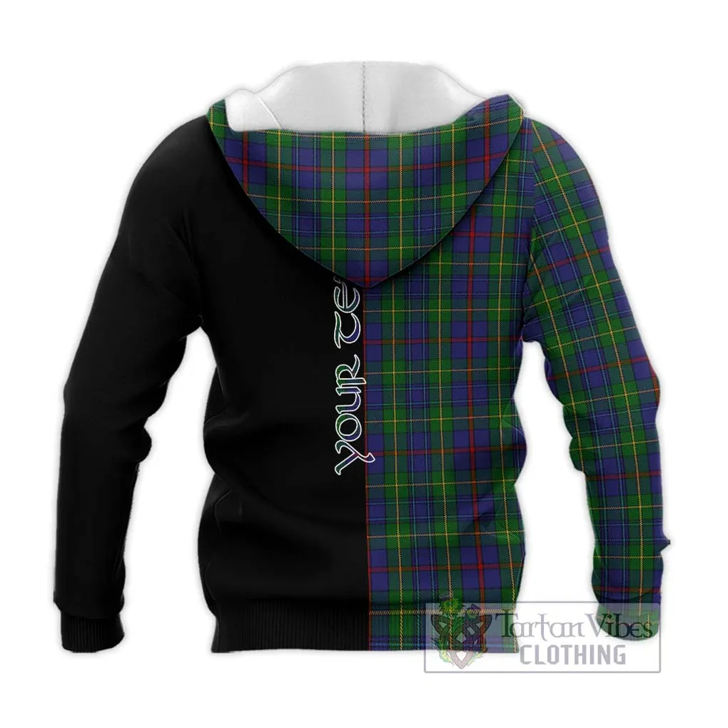 Bailey Tartan Knitted Hoodie with Family Crest and Half Of Me Style