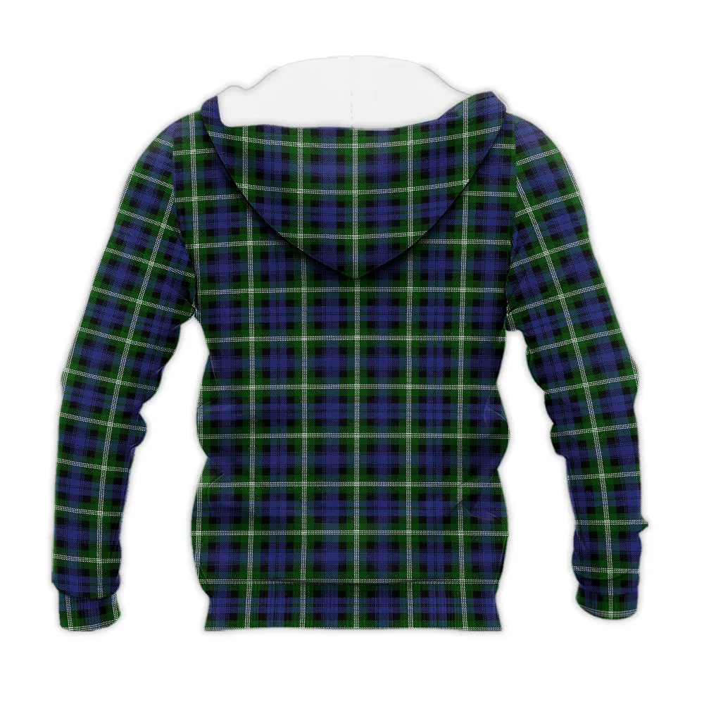 Baillie (Bailey) Tartan Knitted Hoodie with Family Crest