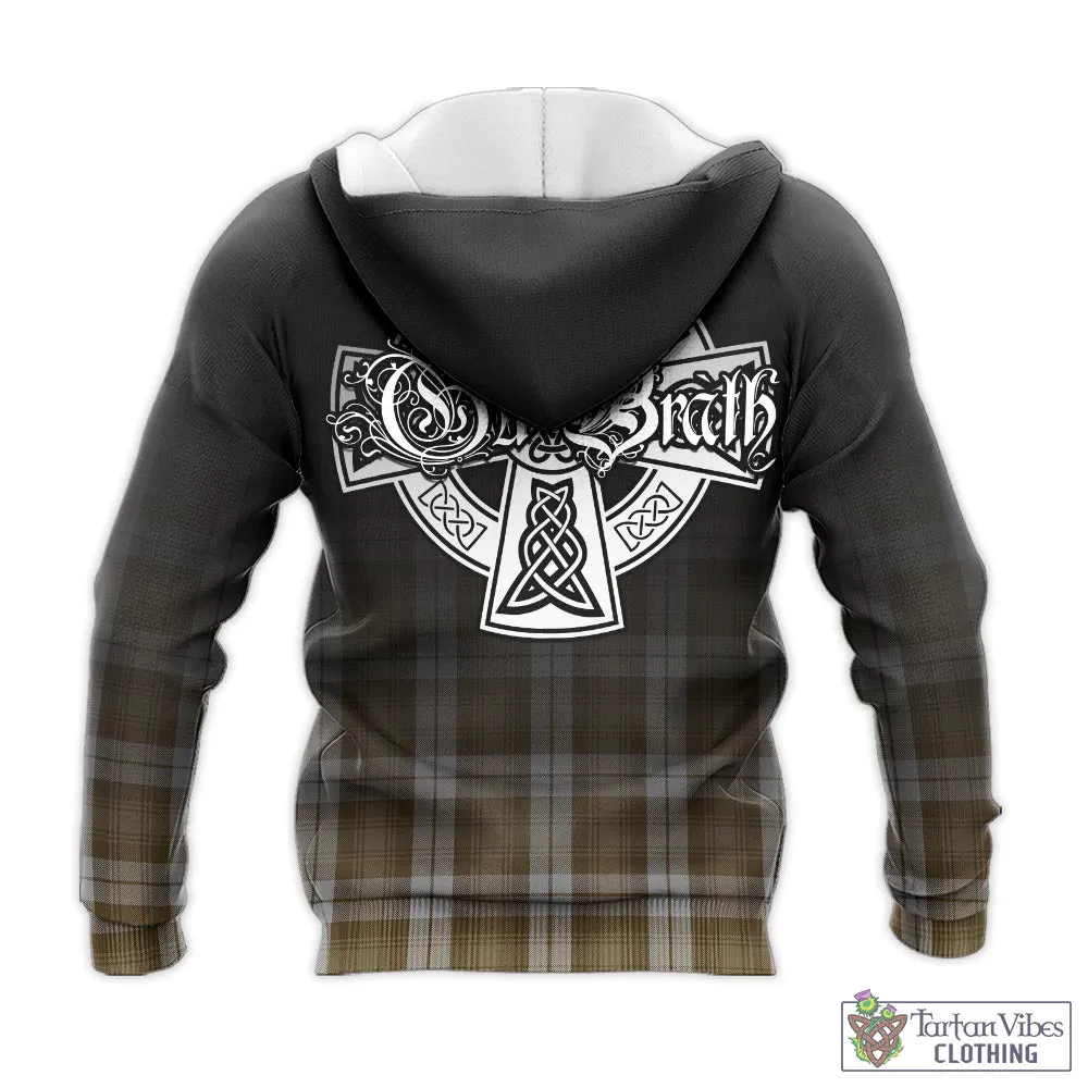 Baillie Dress Tartan Knitted Hoodie Featuring Alba Gu Brath Family Crest Celtic Inspired