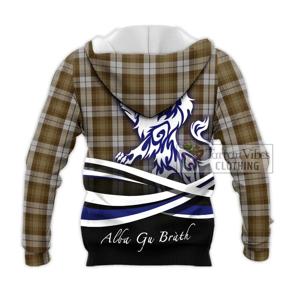 Baillie Dress Tartan Knitted Hoodie with Alba Gu Brath Regal Lion Emblem