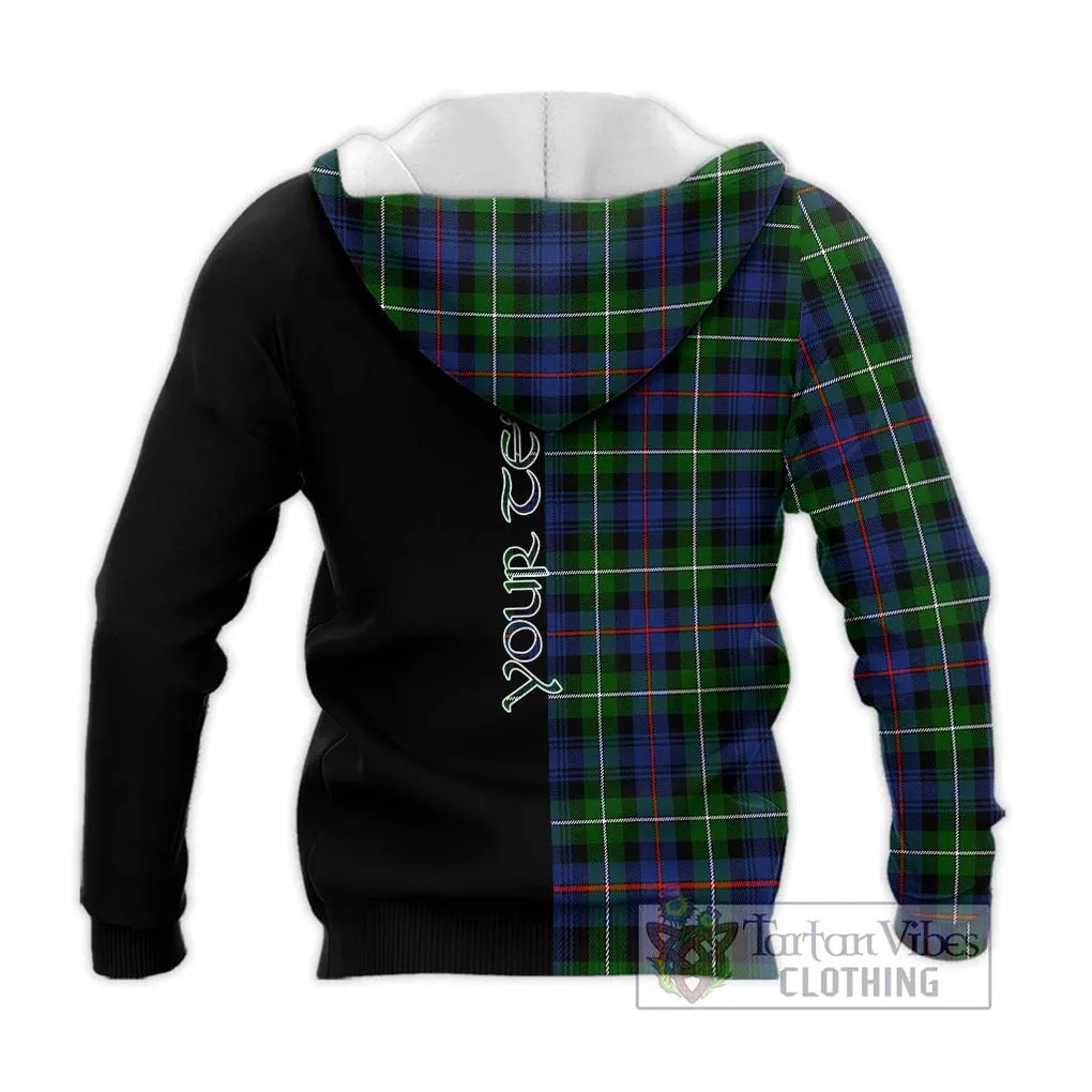 Baillie Tartan Knitted Hoodie with Family Crest and Half Of Me Style