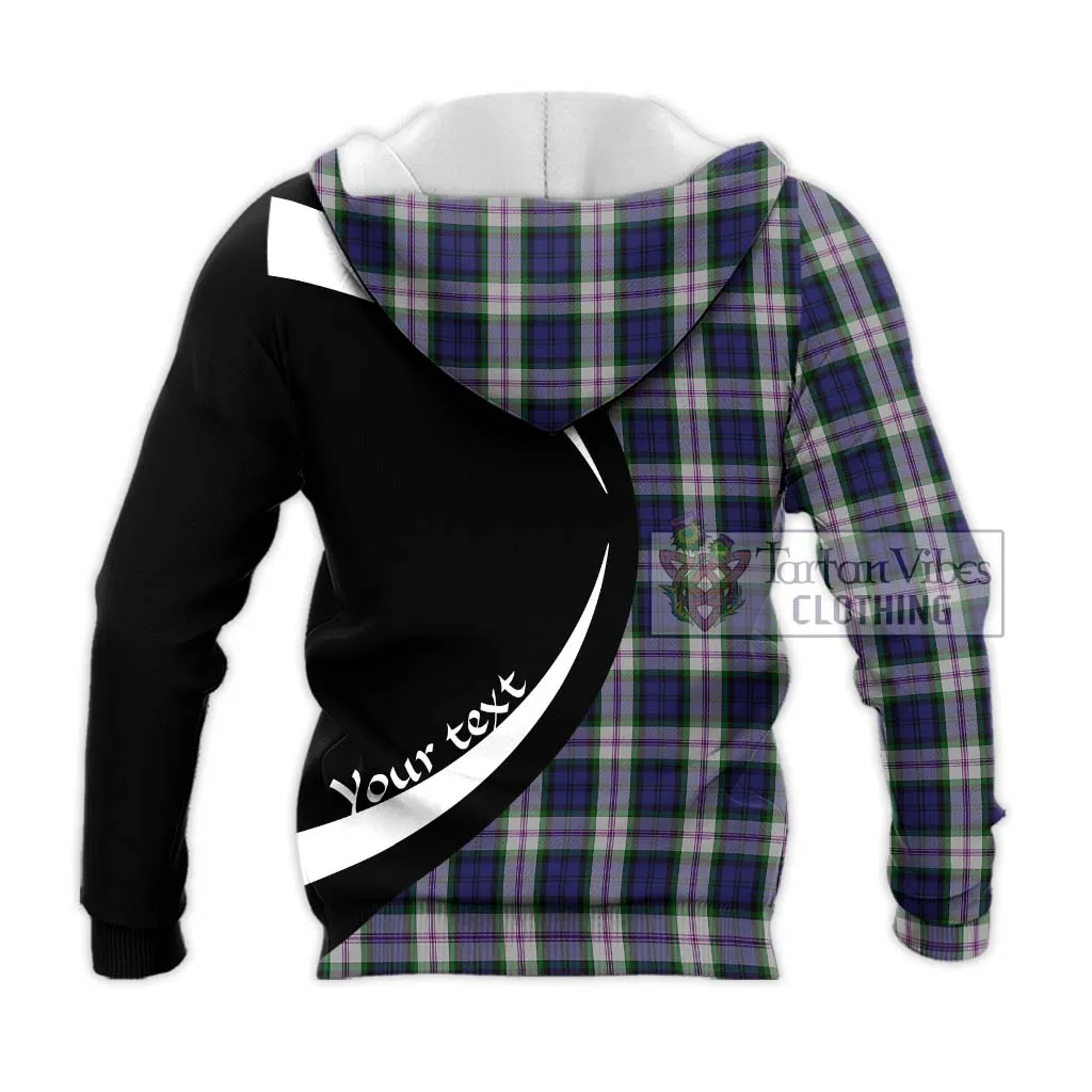 Baird Dress Tartan Knitted Hoodie with Family Crest Circle Style