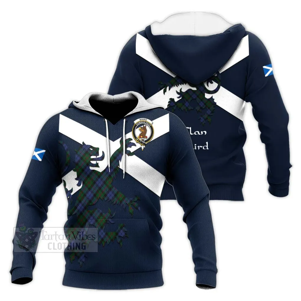 Baird Tartan Lion Rampant Knitted Hoodie Proudly Display Your Heritage with Alba Gu Brath and Clan Name