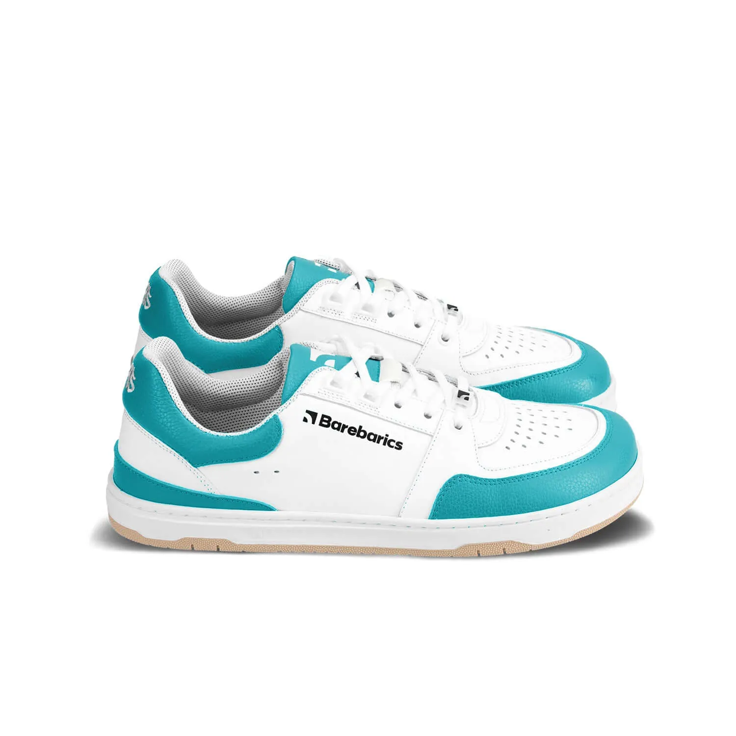 Barefoot Sneakers Barebarics Wave - White & Dark Turquoise