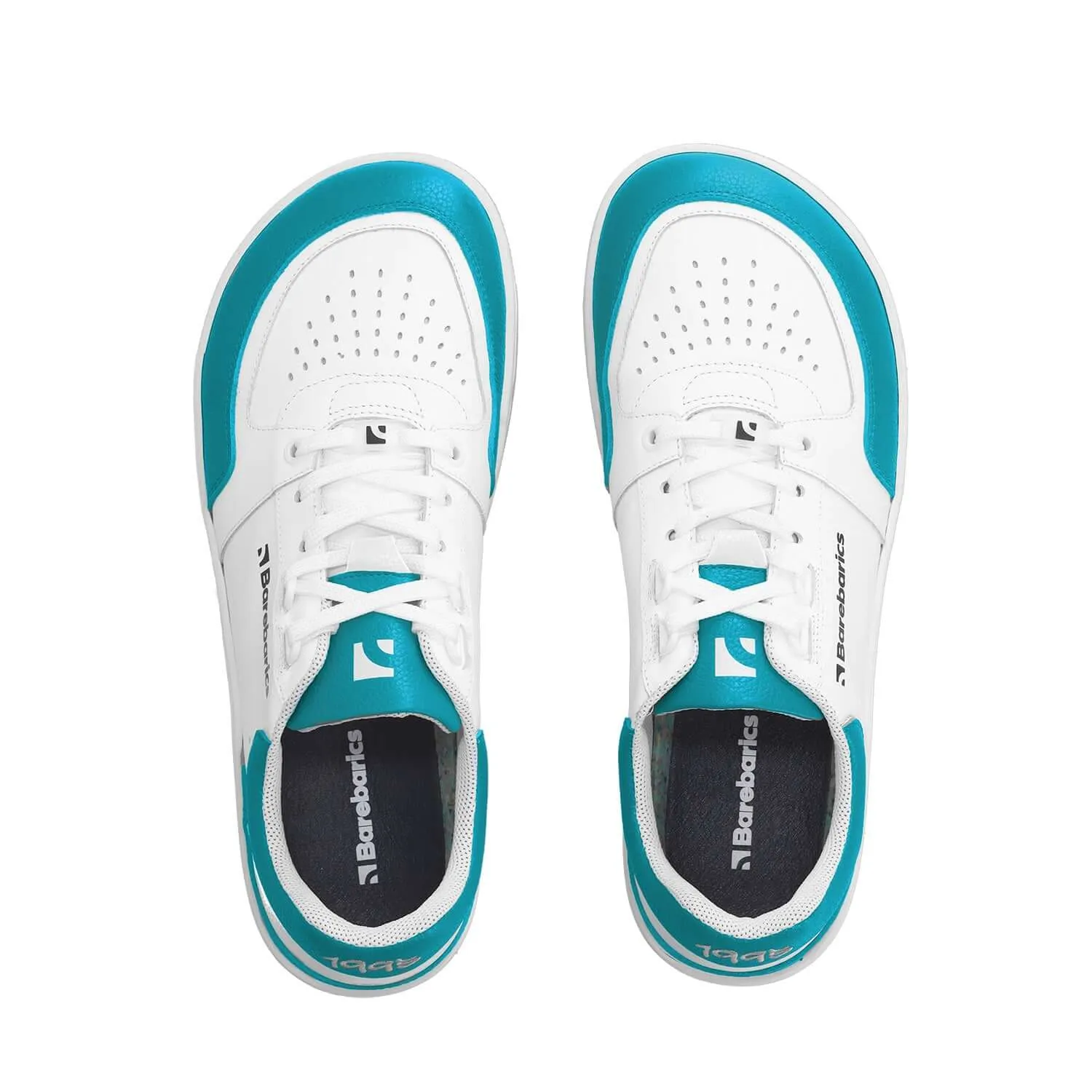 Barefoot Sneakers Barebarics Wave - White & Dark Turquoise